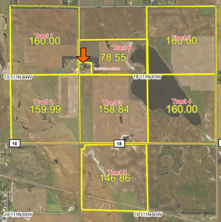 BEADLE COUNTY LAND AUCTION Nov 4th 10am. Wolsey, SD 1,024 Acres. Langbehn Family.