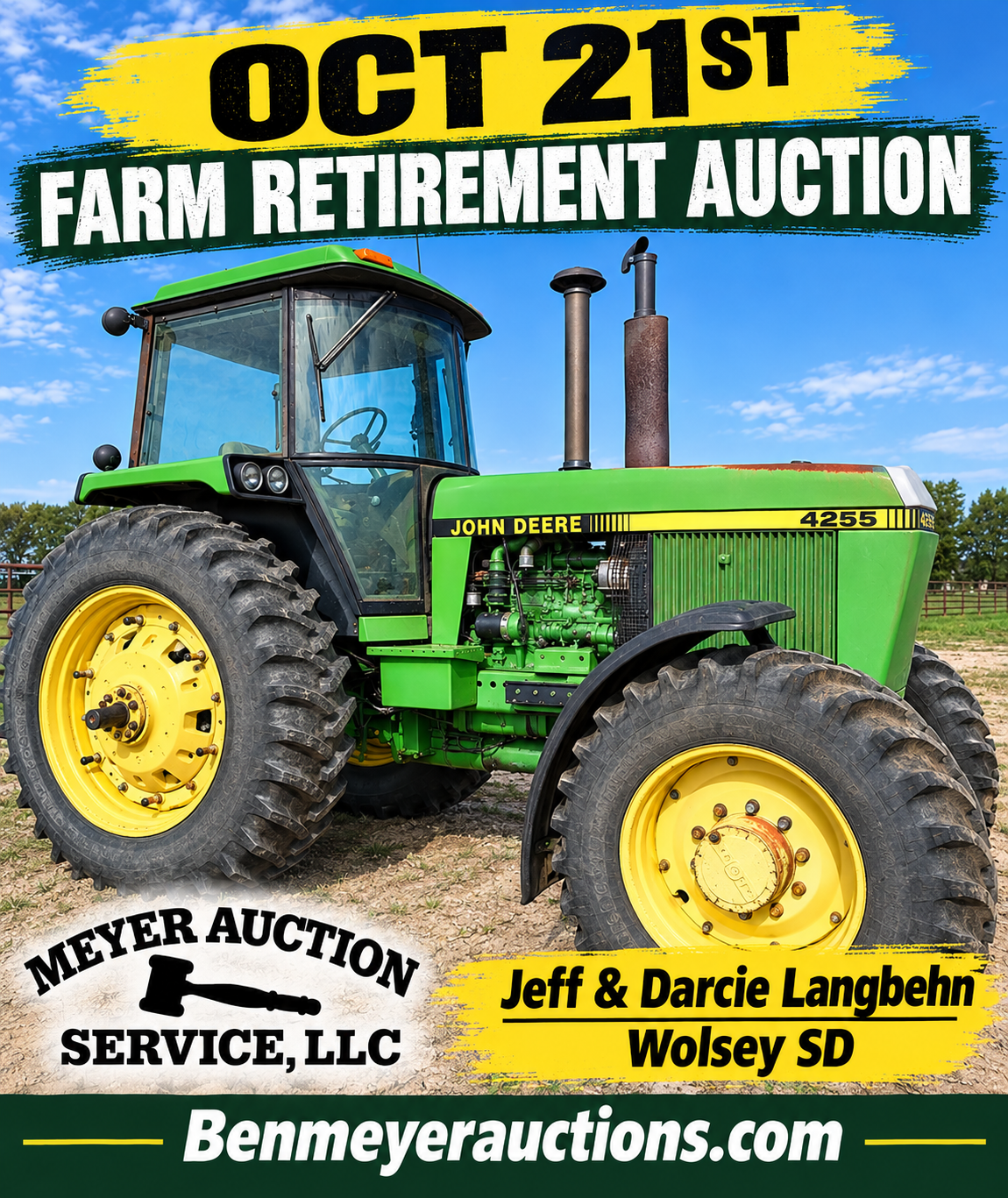 Oct 21st 7pm Jeff & Darcie Langbehn Retirement Farm and Moving Online Only Auction