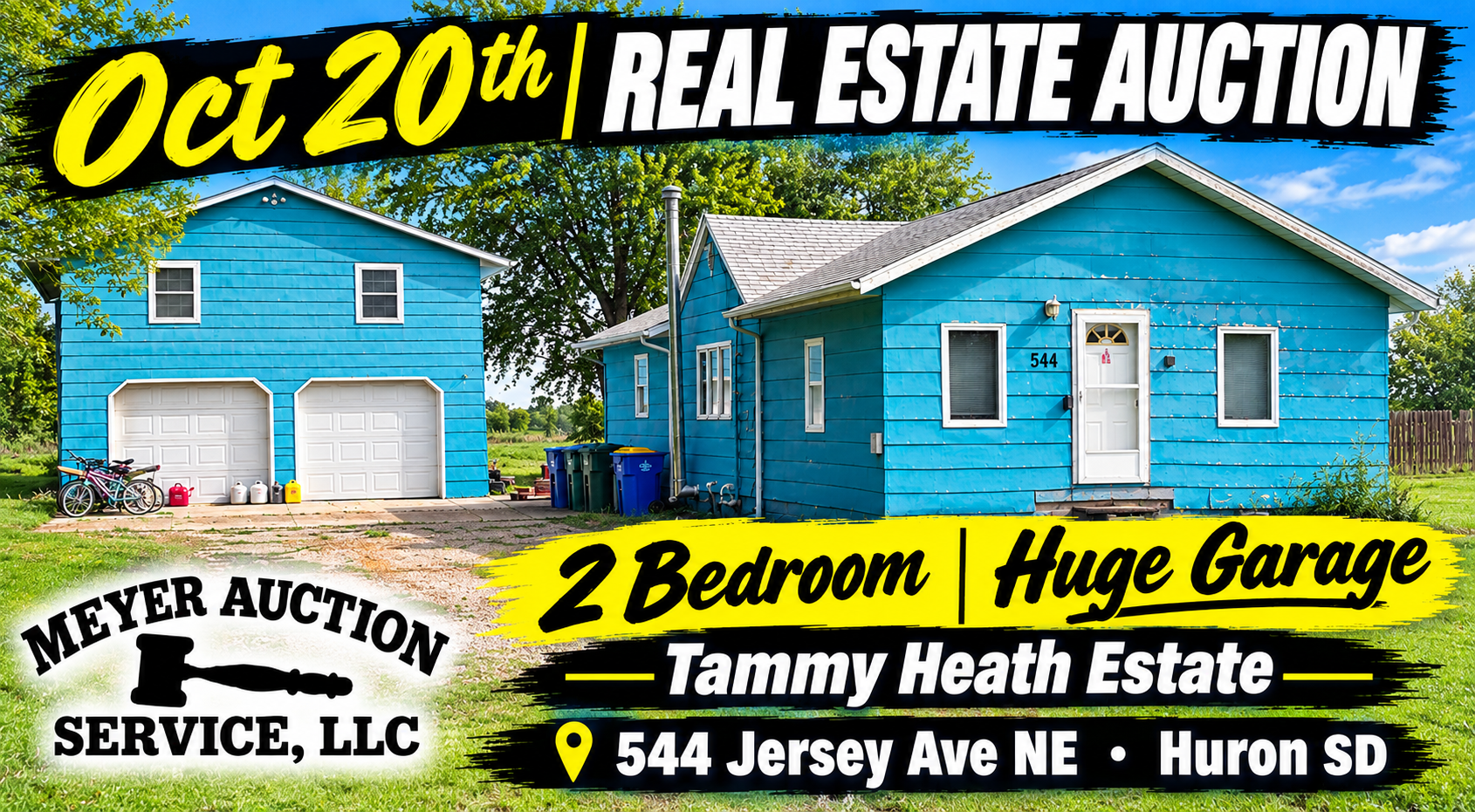 October 20th 3pm Huron SD House Auction